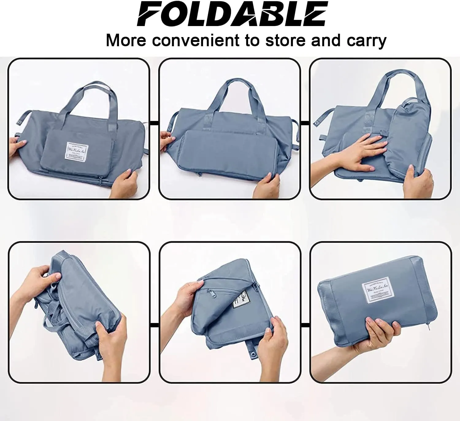 AYWVRBST King Large Capacity Folding Travel Bag,Gift,Dry and Wet Separation Multifunctional Sports Shoulder Bag, Foldable