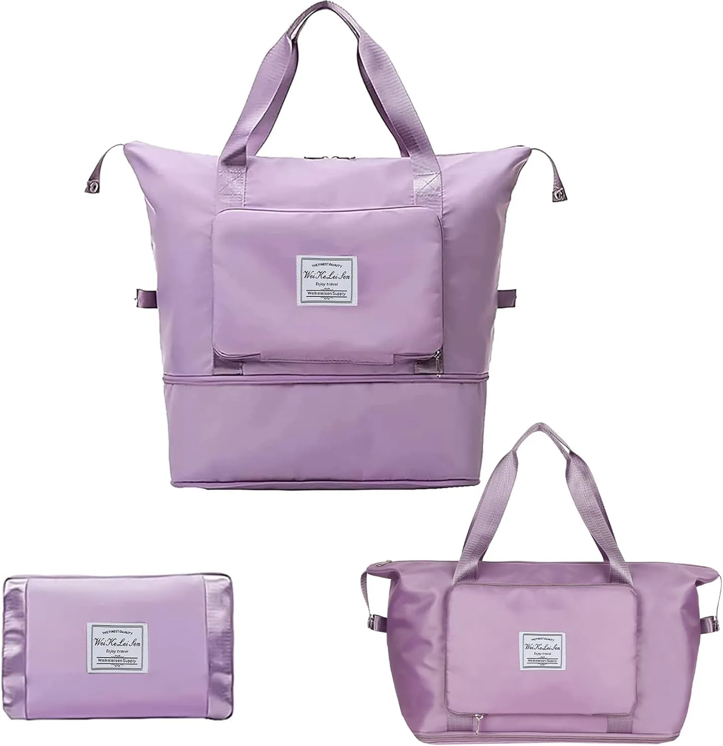 AYWVRBST King Large Capacity Folding Travel Bag,Gift,Dry and Wet Separation Multifunctional Sports Shoulder Bag, Foldable