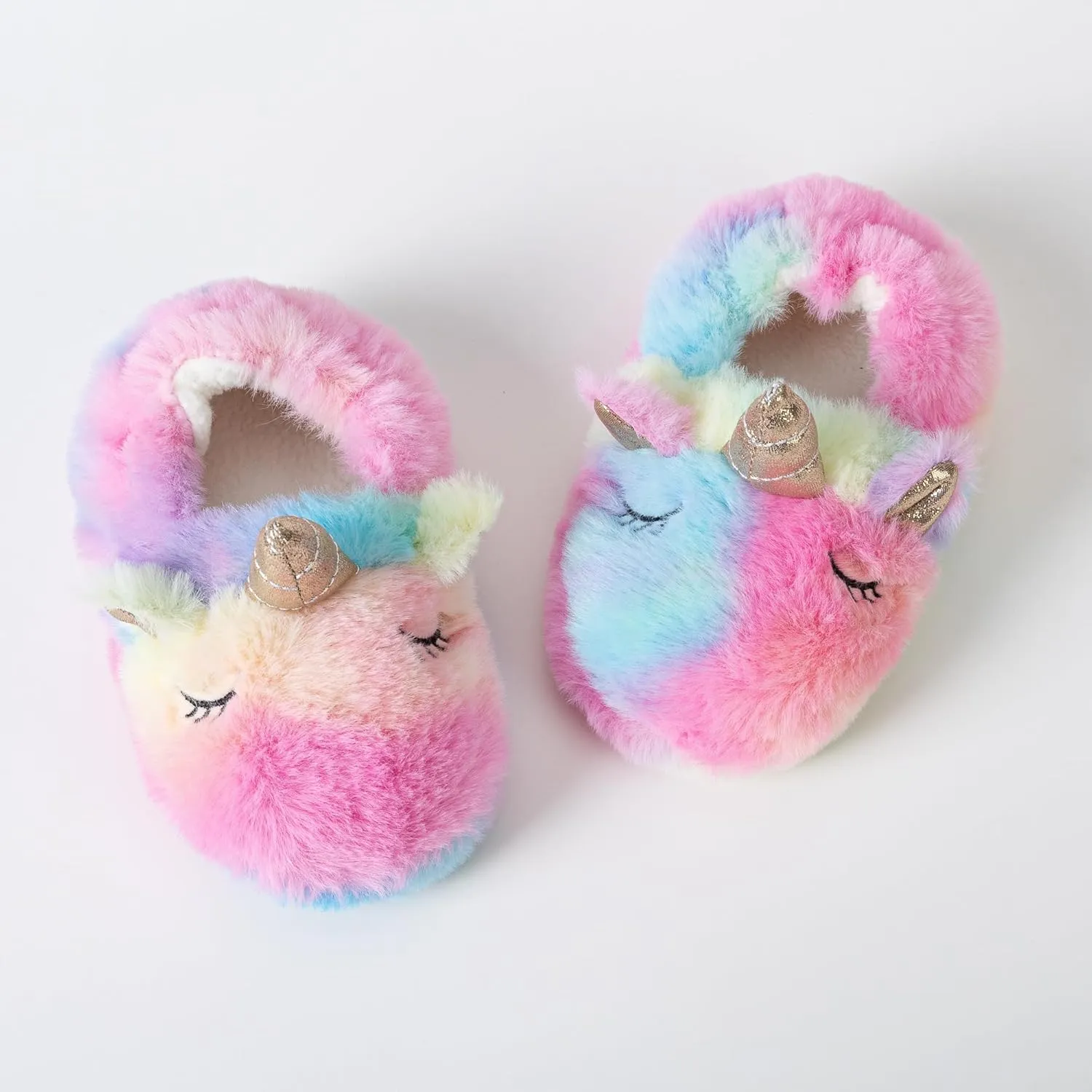 Baby Girl's Premium Soft Plush Slippers Cartoon Warm Winter House Shoes