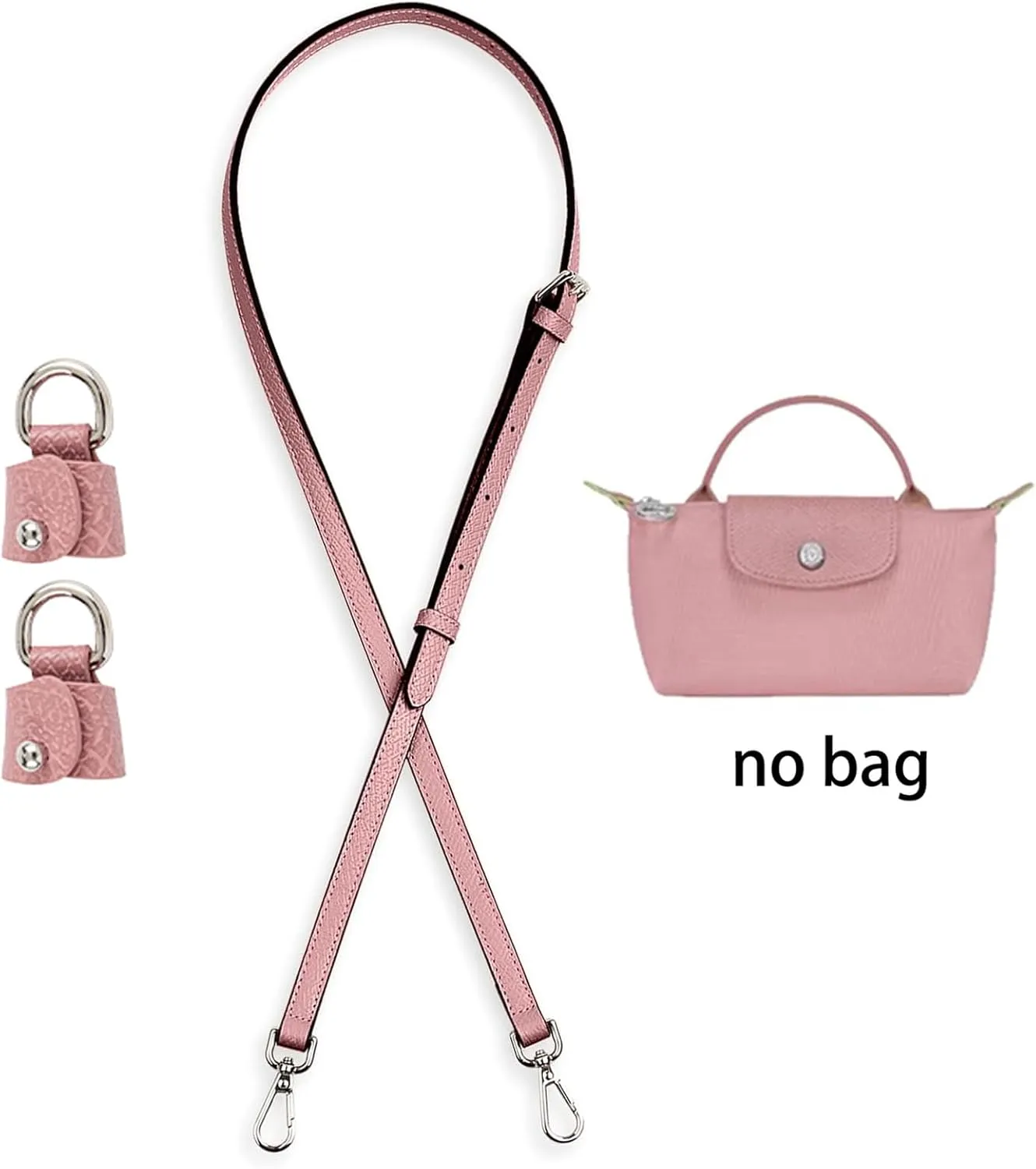 Bag Leather Strap Replacement Crossbody Shoulder Straps for Longchamp Le Pliage Mini Pouch