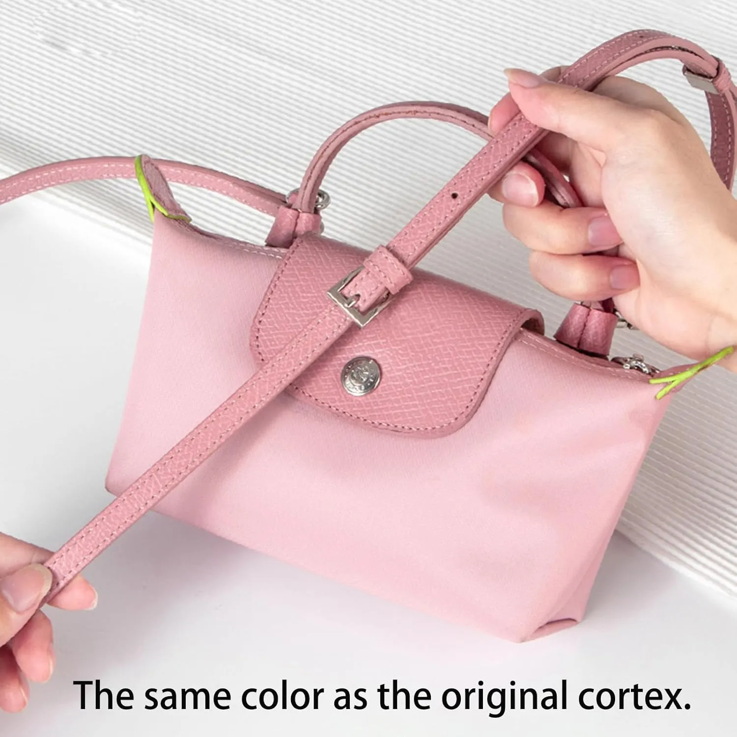 Bag Leather Strap Replacement Crossbody Shoulder Straps for Longchamp Le Pliage Mini Pouch