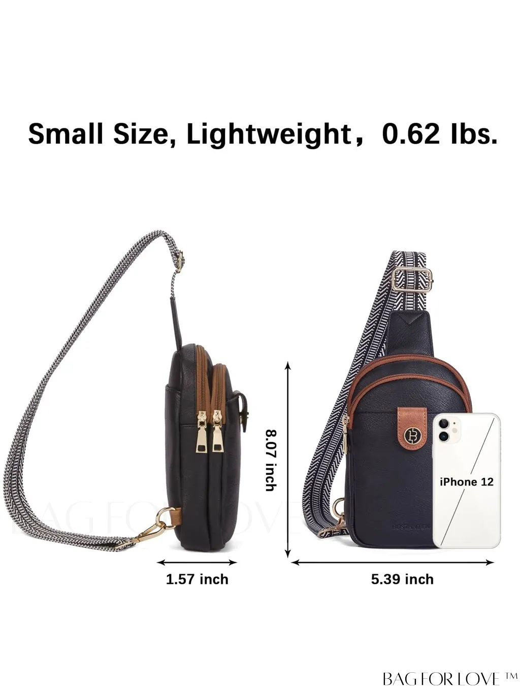 BagForLove - BOSTANTEN Womens Leather Crossbody Sling Bag - Stylish Travel Purse & Chest Bag