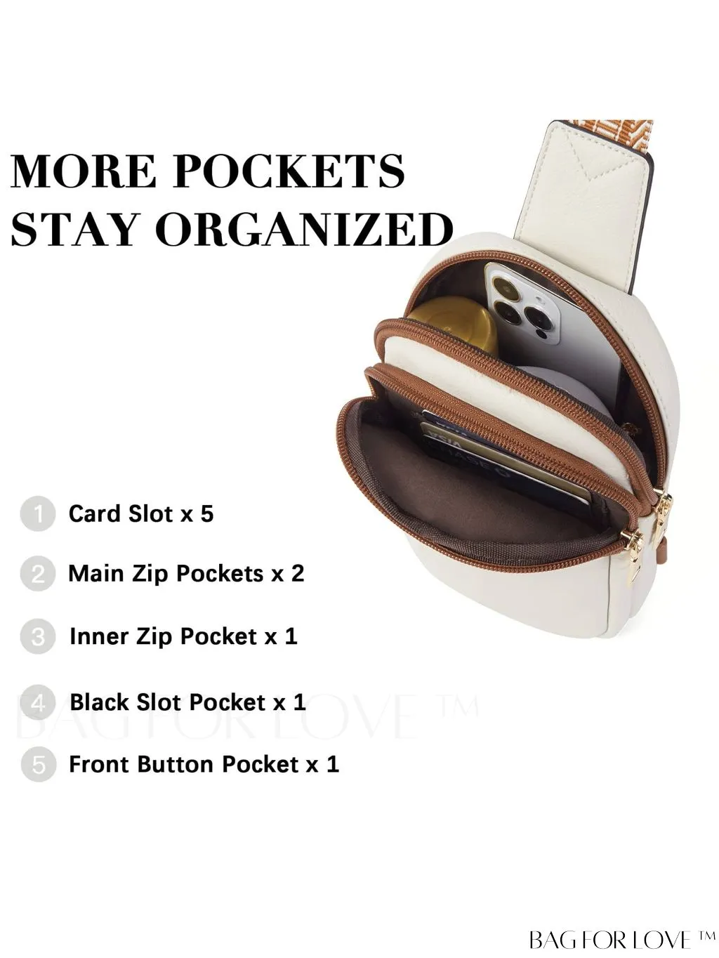 BagForLove - BOSTANTEN Womens Leather Crossbody Sling Bag - Stylish Travel Purse & Chest Bag