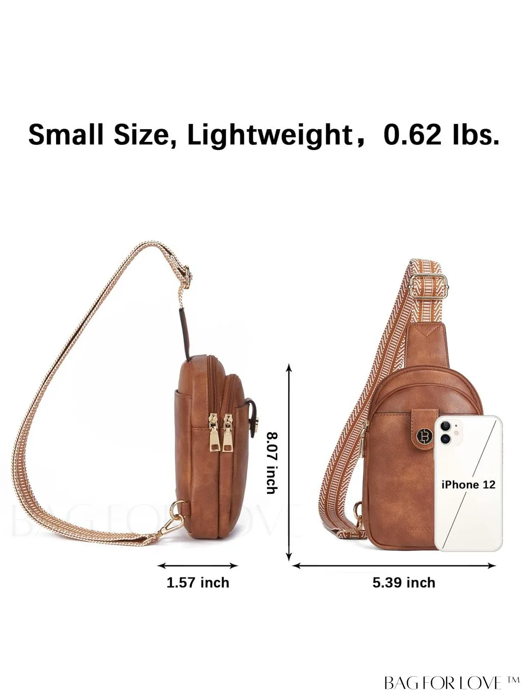BagForLove - BOSTANTEN Womens Leather Crossbody Sling Bag - Stylish Travel Purse & Chest Bag
