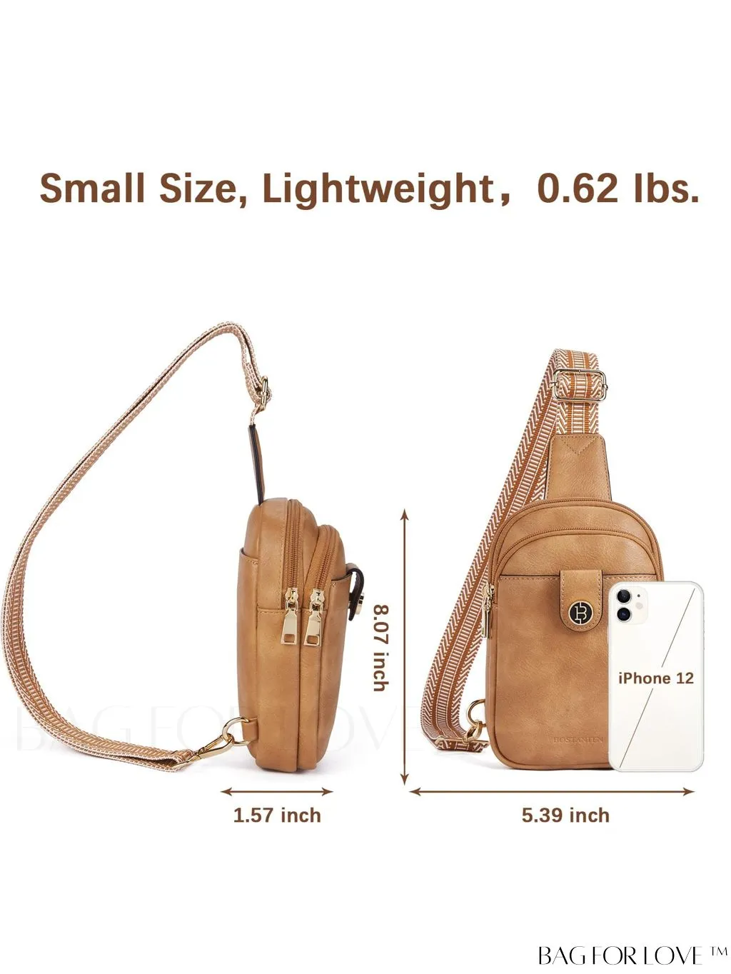 BagForLove - BOSTANTEN Womens Leather Crossbody Sling Bag - Stylish Travel Purse & Chest Bag
