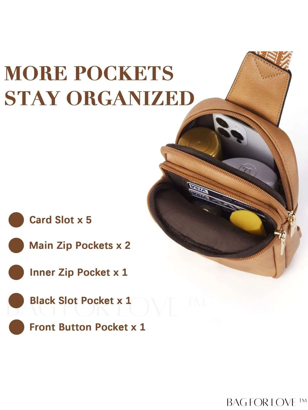 BagForLove - BOSTANTEN Womens Leather Crossbody Sling Bag - Stylish Travel Purse & Chest Bag