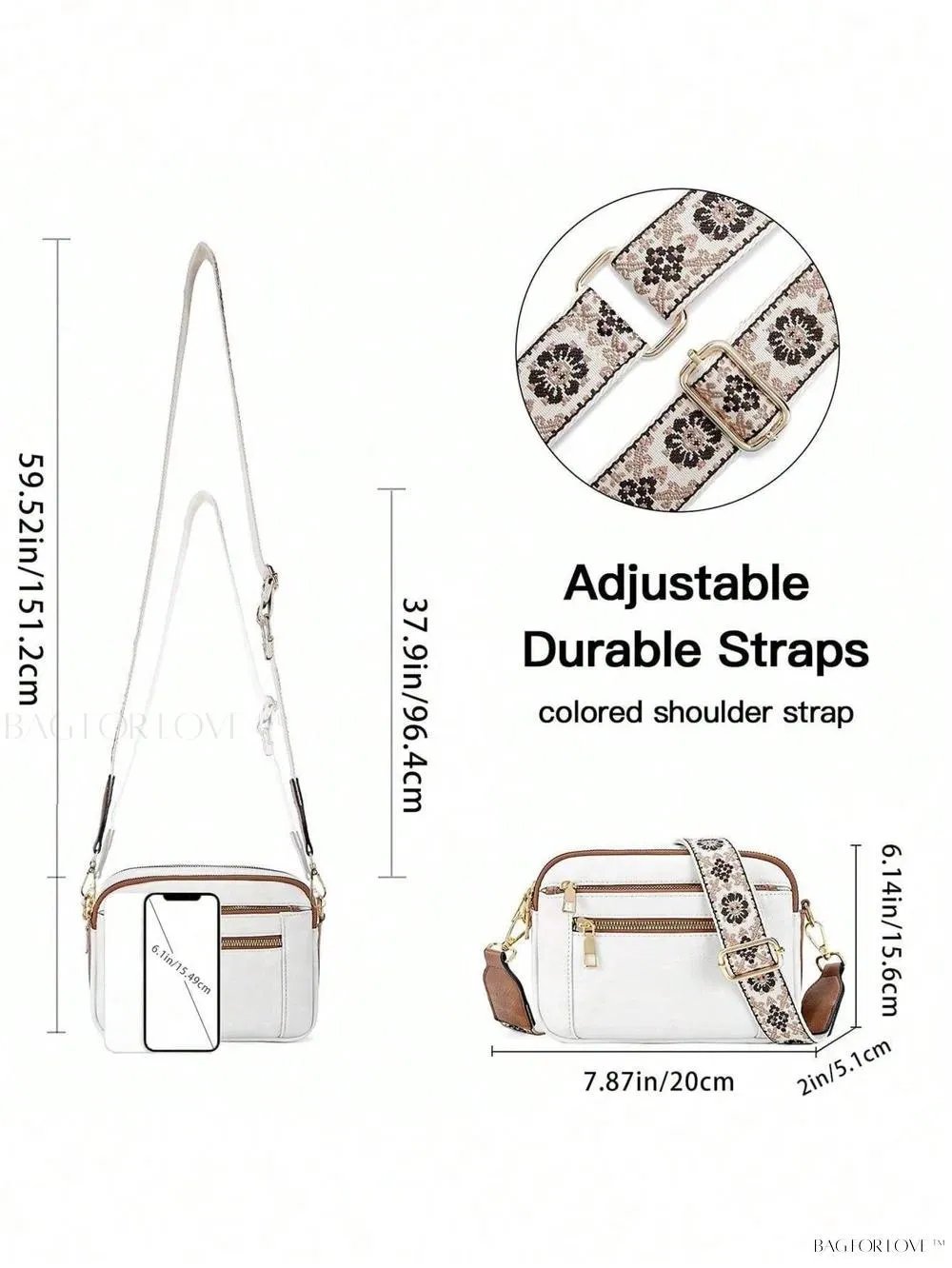 BagForLove - Fashionable Vegan Leather Small Square Crossbody Bags