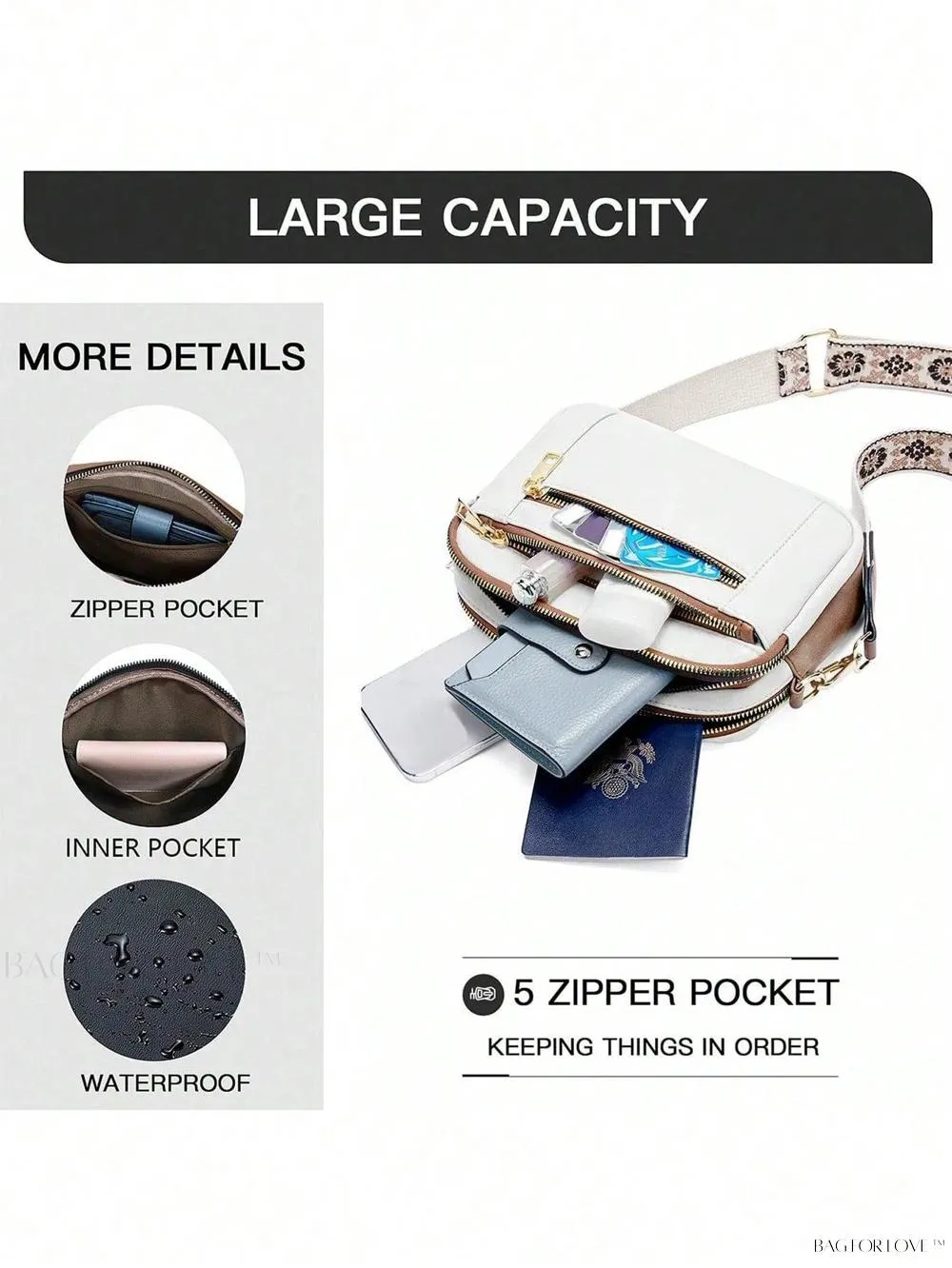 BagForLove - Fashionable Vegan Leather Small Square Crossbody Bags