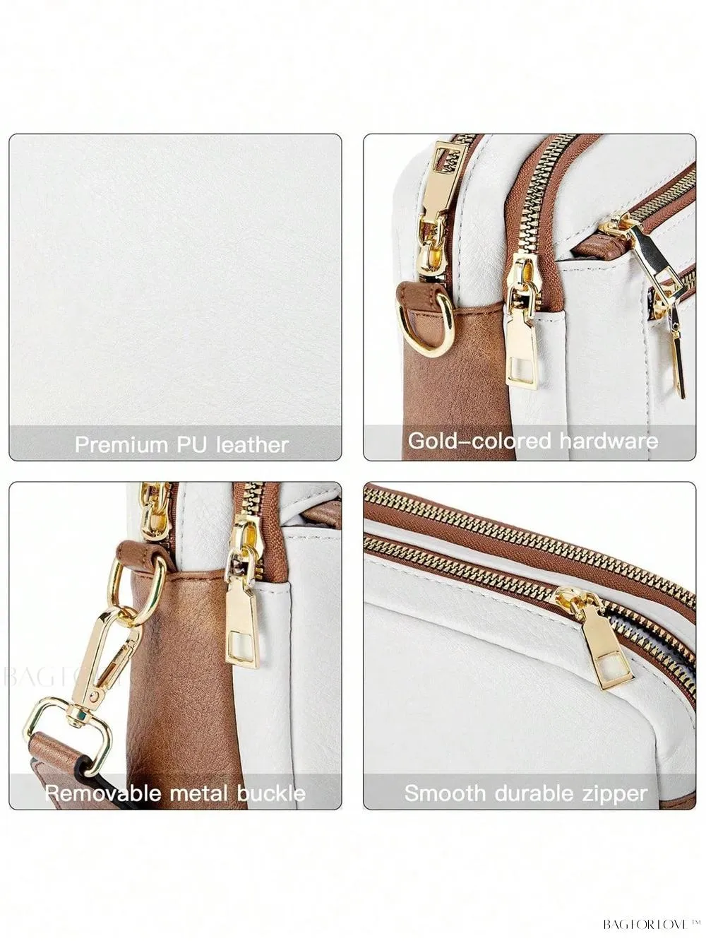 BagForLove - Fashionable Vegan Leather Small Square Crossbody Bags