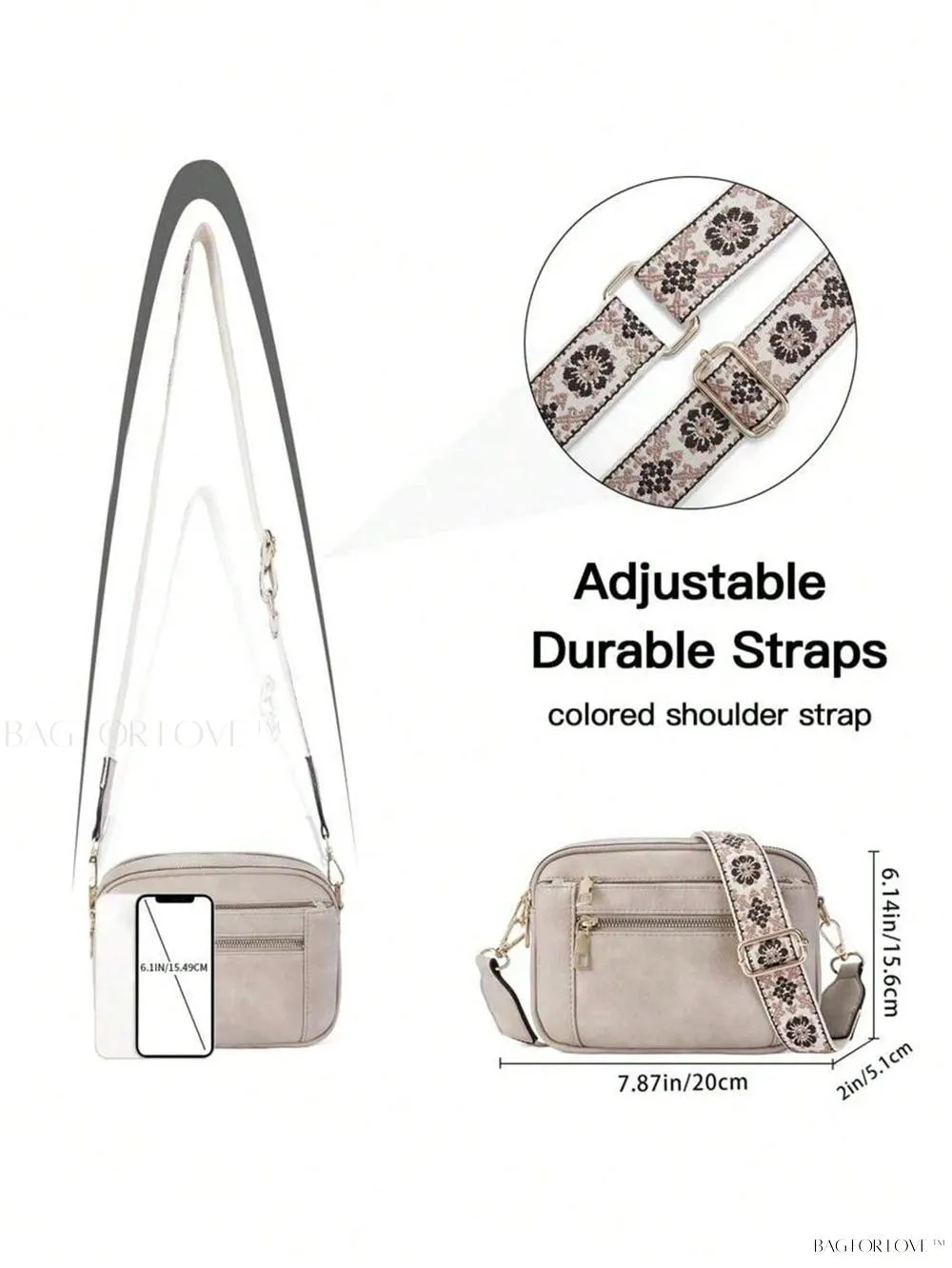 BagForLove - Fashionable Vegan Leather Small Square Crossbody Bags