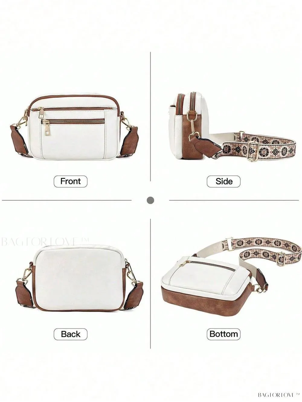 BagForLove - Fashionable Vegan Leather Small Square Crossbody Bags