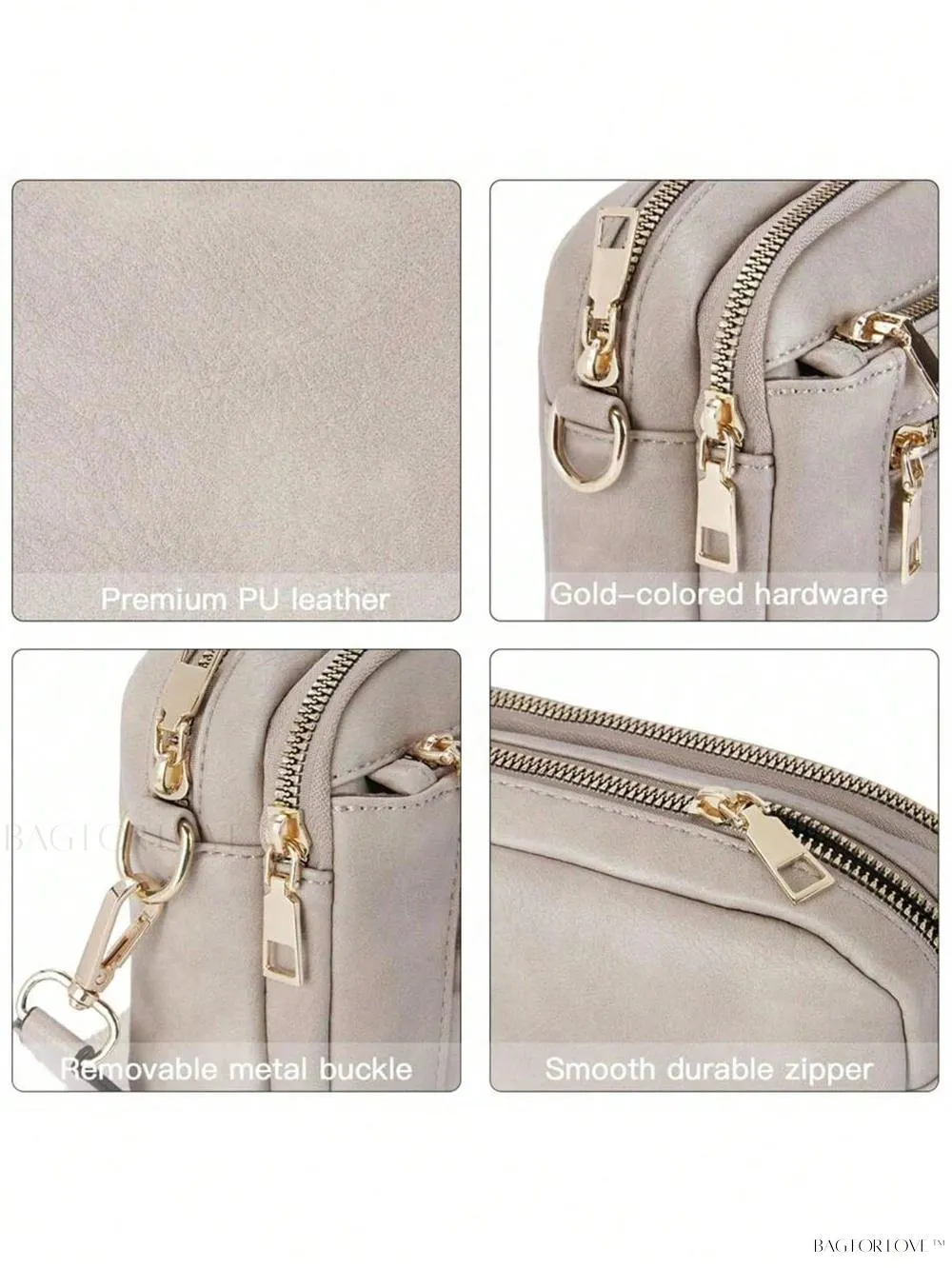 BagForLove - Fashionable Vegan Leather Small Square Crossbody Bags
