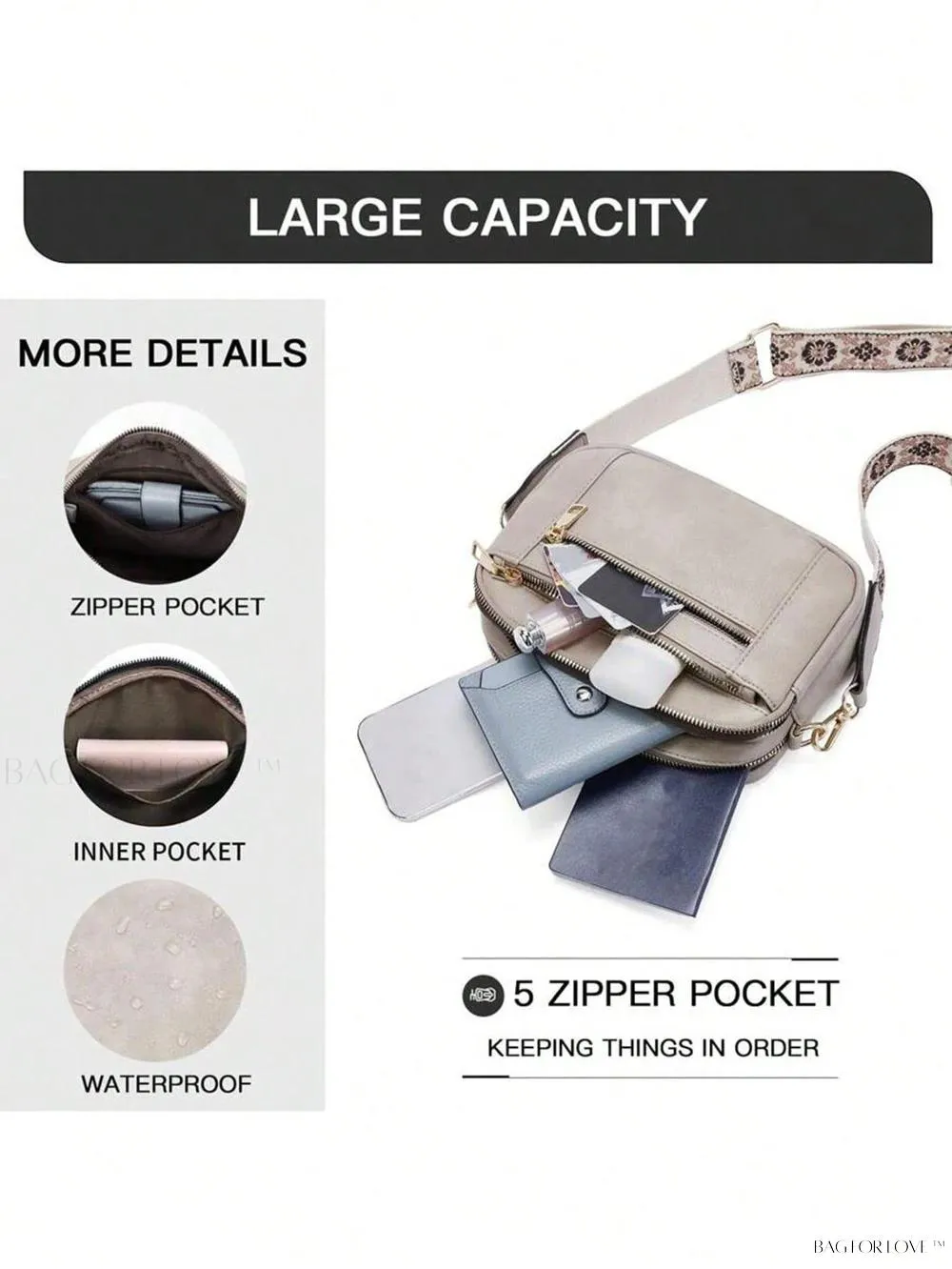 BagForLove - Fashionable Vegan Leather Small Square Crossbody Bags