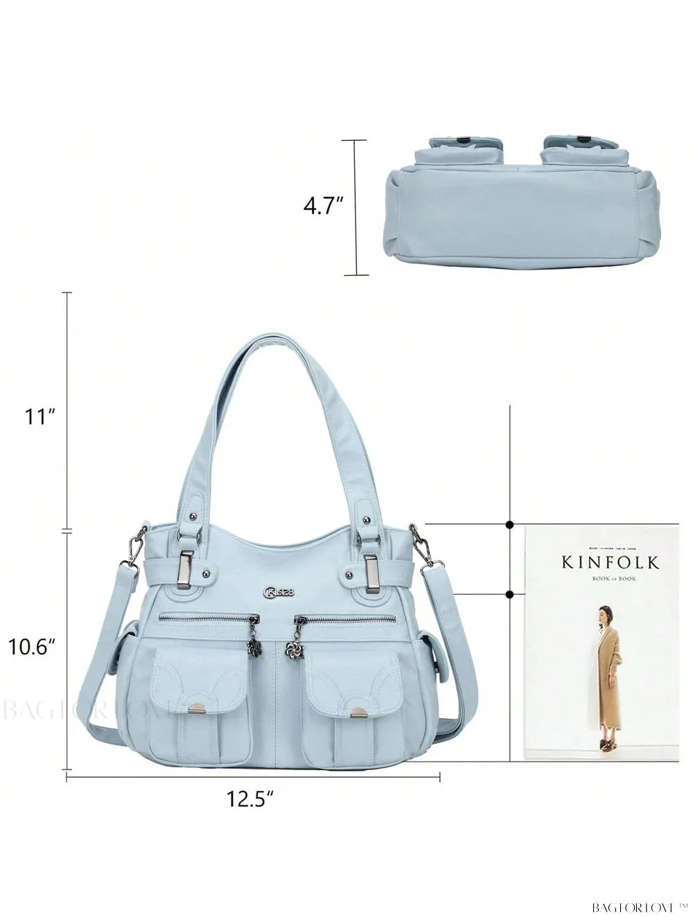 BagForLove - Large Soft PU Leather Tote Bag for Women