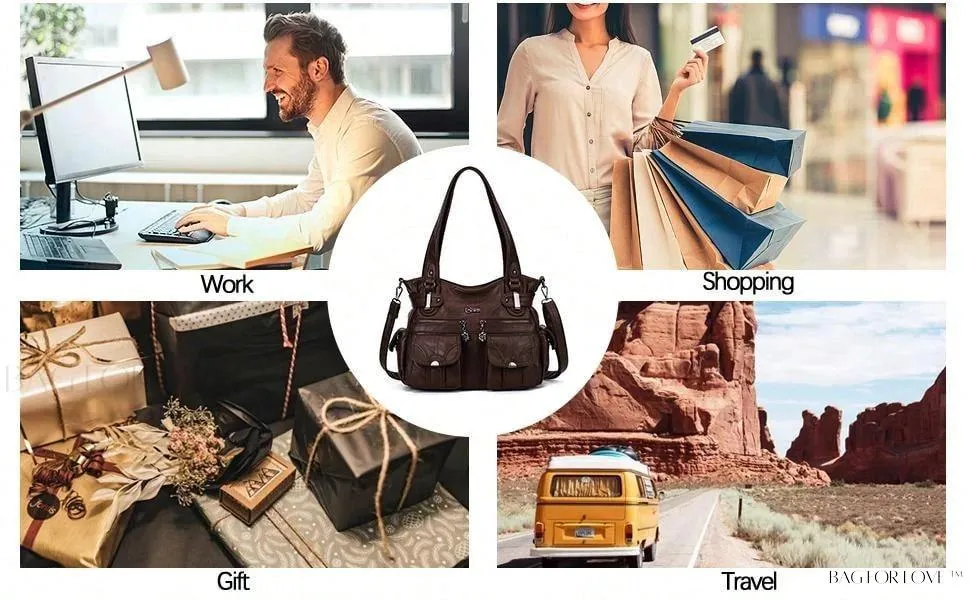 BagForLove - Large Soft PU Leather Tote Bag for Women