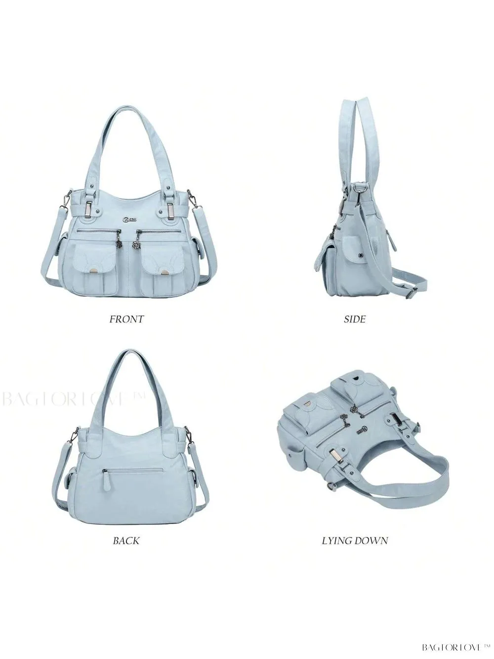 BagForLove - Large Soft PU Leather Tote Bag for Women