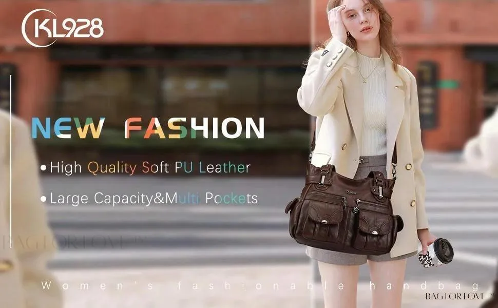 BagForLove - Large Soft PU Leather Tote Bag for Women