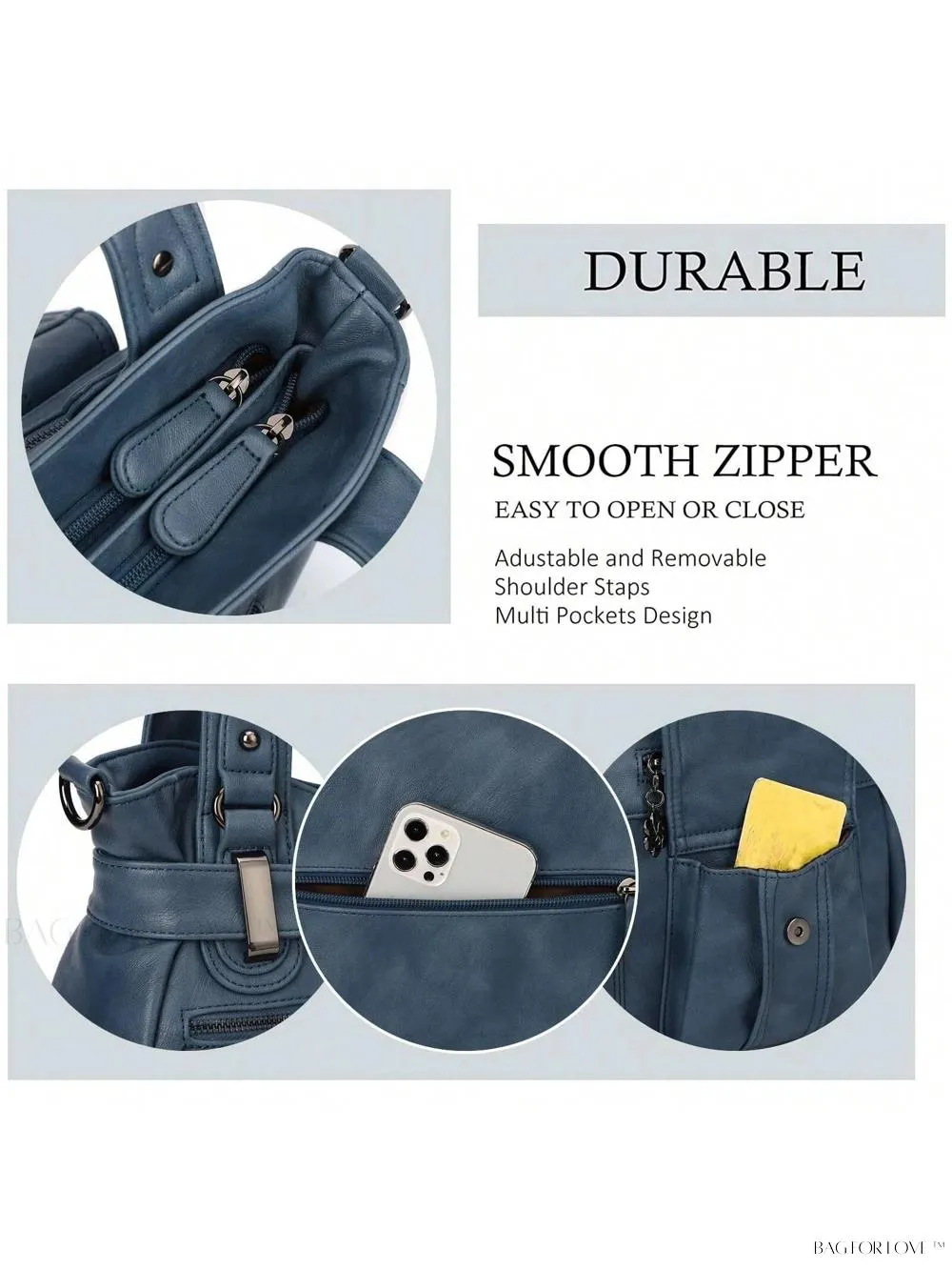 BagForLove - Large Soft PU Leather Tote Bag for Women