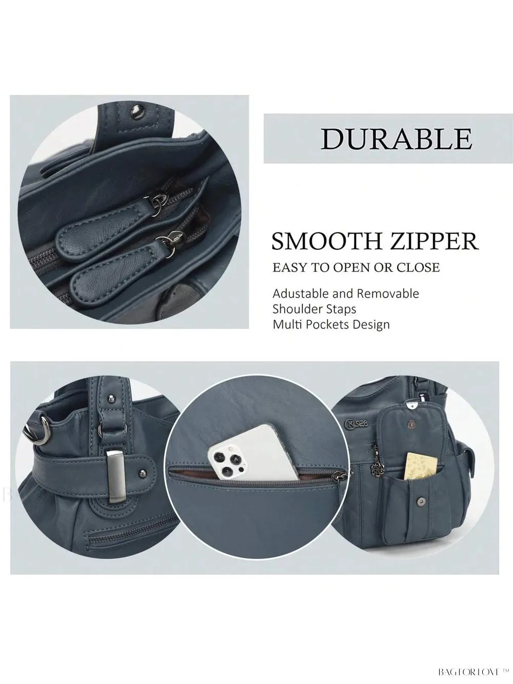 BagForLove - Large Soft PU Leather Tote Bag for Women