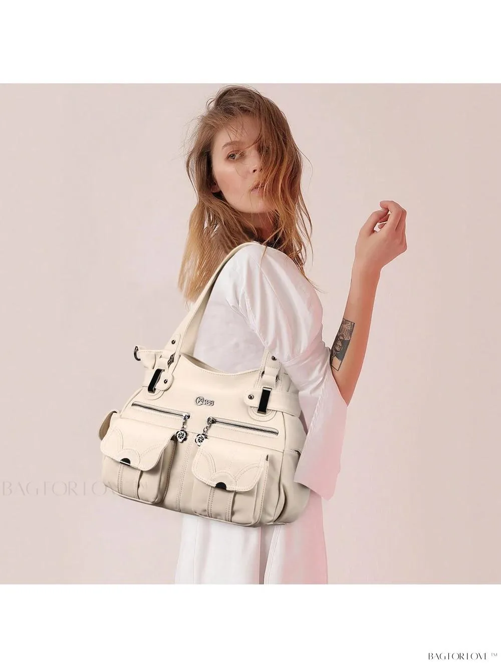 BagForLove - Large Soft PU Leather Tote Bag for Women