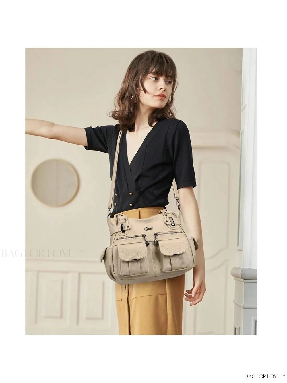 BagForLove - Large Soft PU Leather Tote Bag for Women