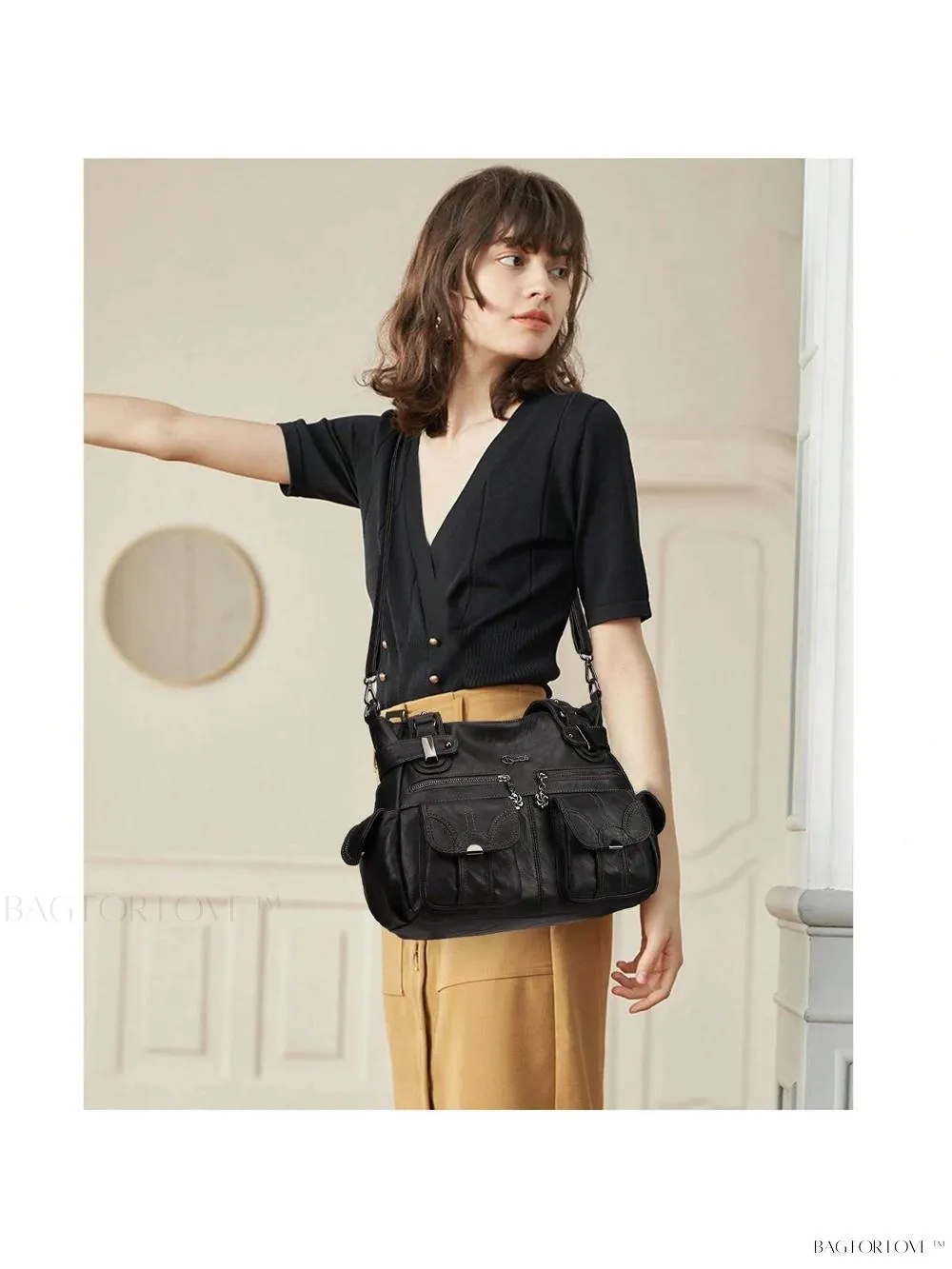BagForLove - Large Soft PU Leather Tote Bag for Women