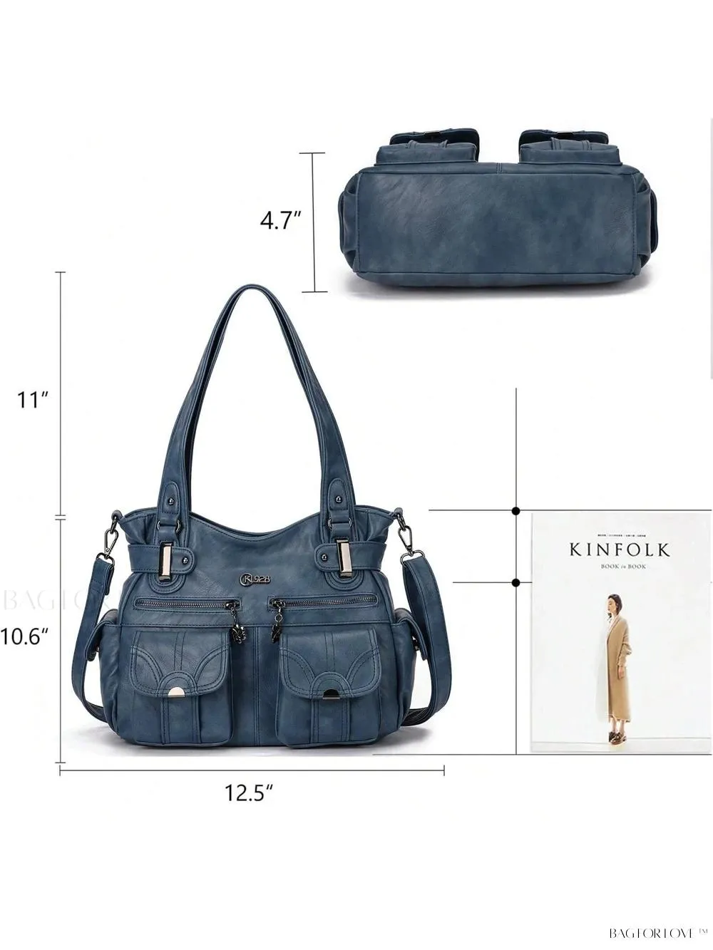 BagForLove - Large Soft PU Leather Tote Bag for Women