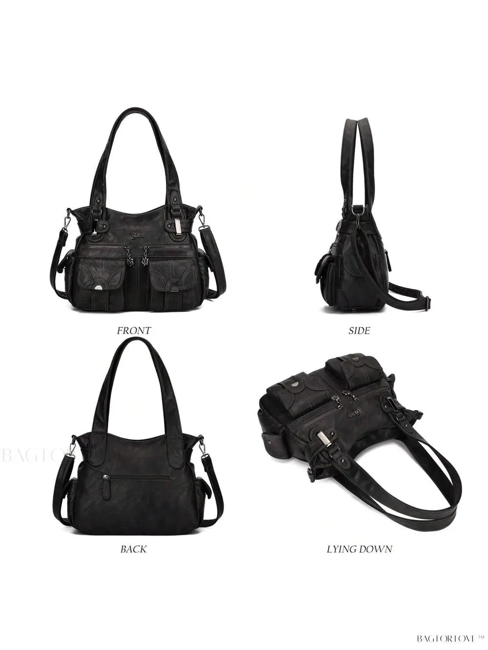 BagForLove - Large Soft PU Leather Tote Bag for Women