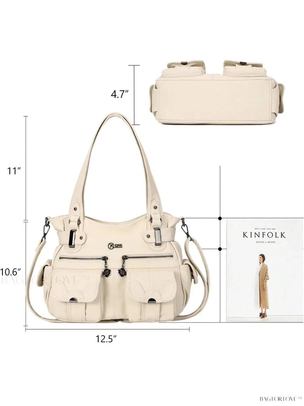 BagForLove - Large Soft PU Leather Tote Bag for Women