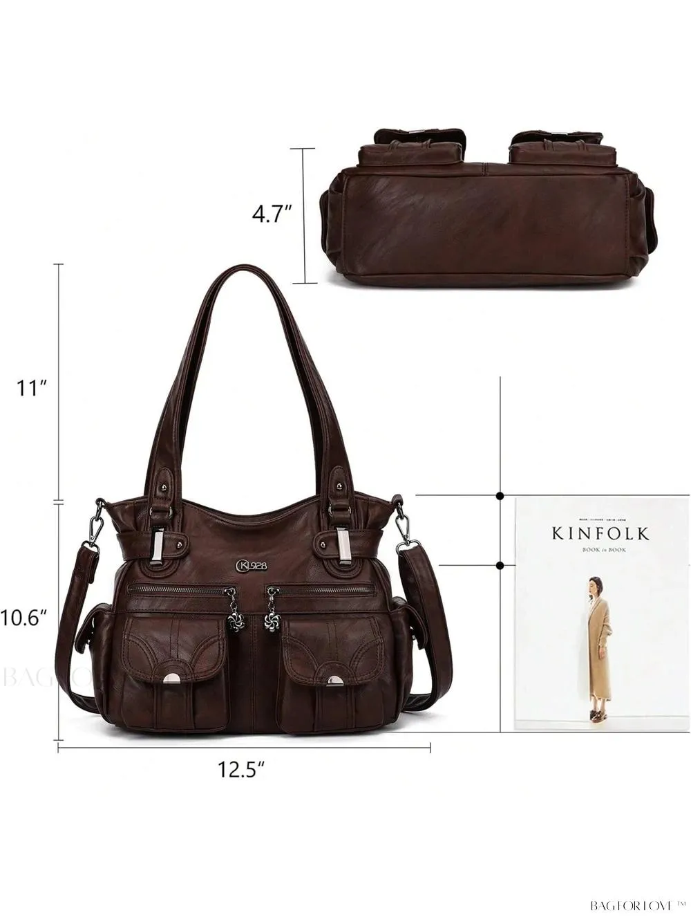 BagForLove - Large Soft PU Leather Tote Bag for Women