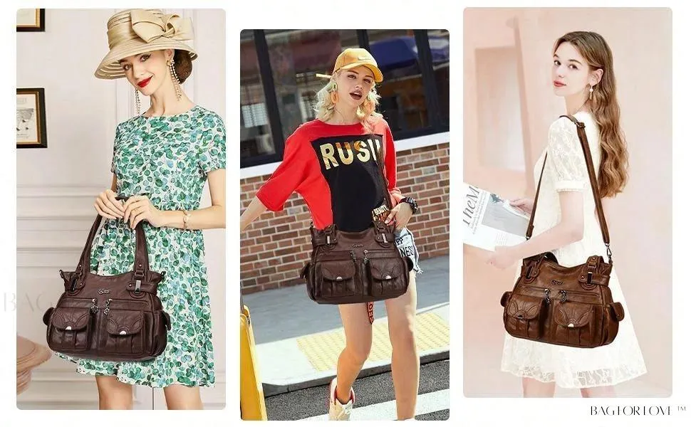BagForLove - Large Soft PU Leather Tote Bag for Women