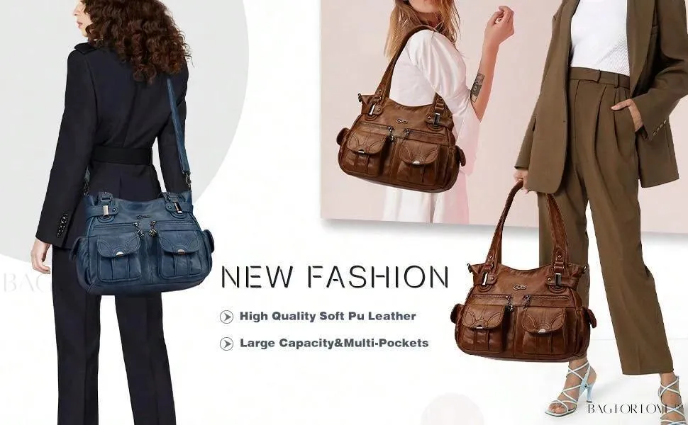 BagForLove - Large Soft PU Leather Tote Bag for Women