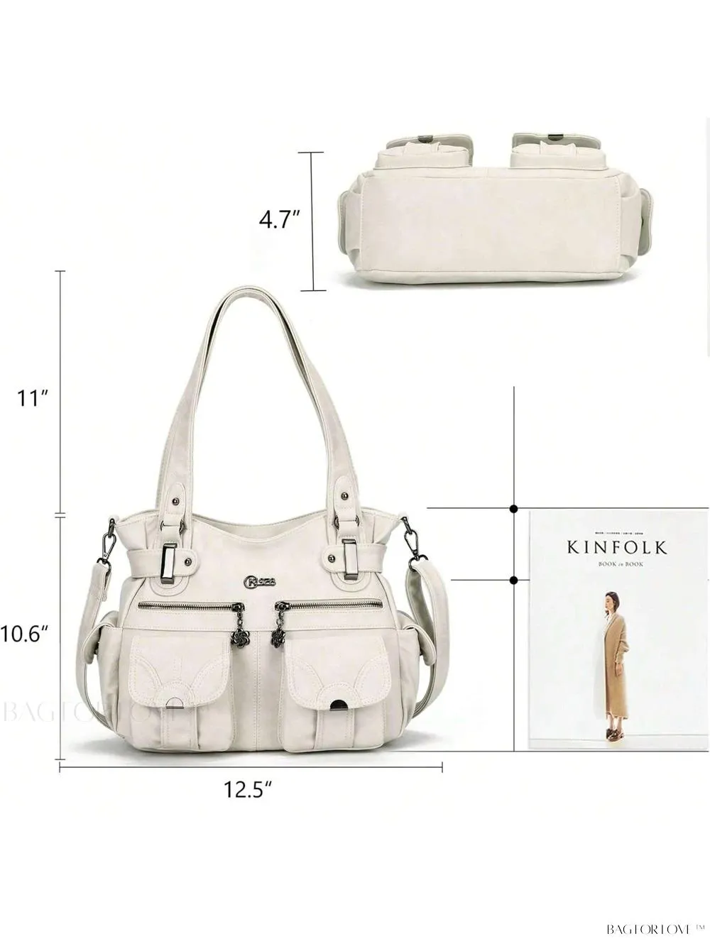 BagForLove - Large Soft PU Leather Tote Bag for Women