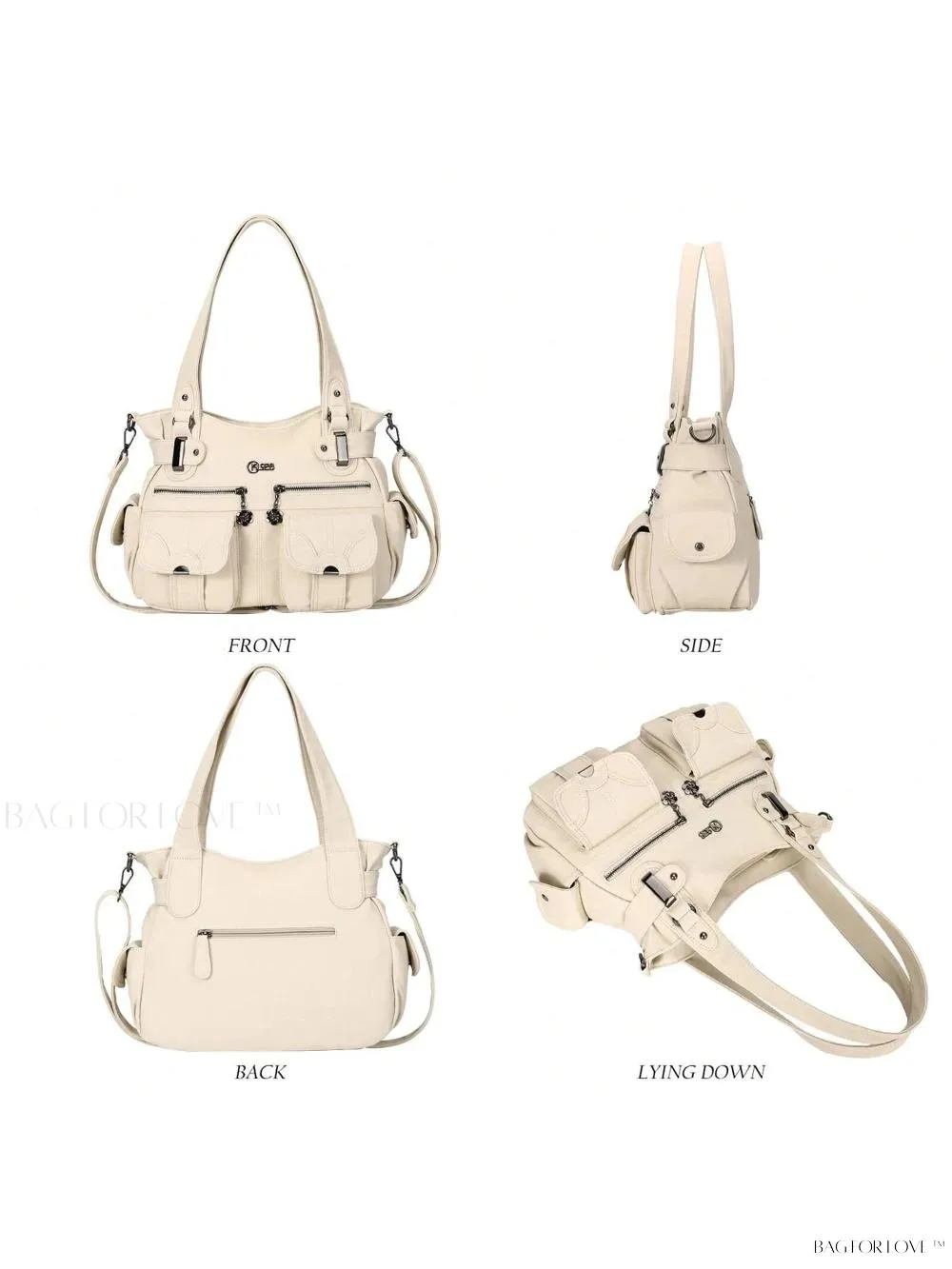 BagForLove - Large Soft PU Leather Tote Bag for Women