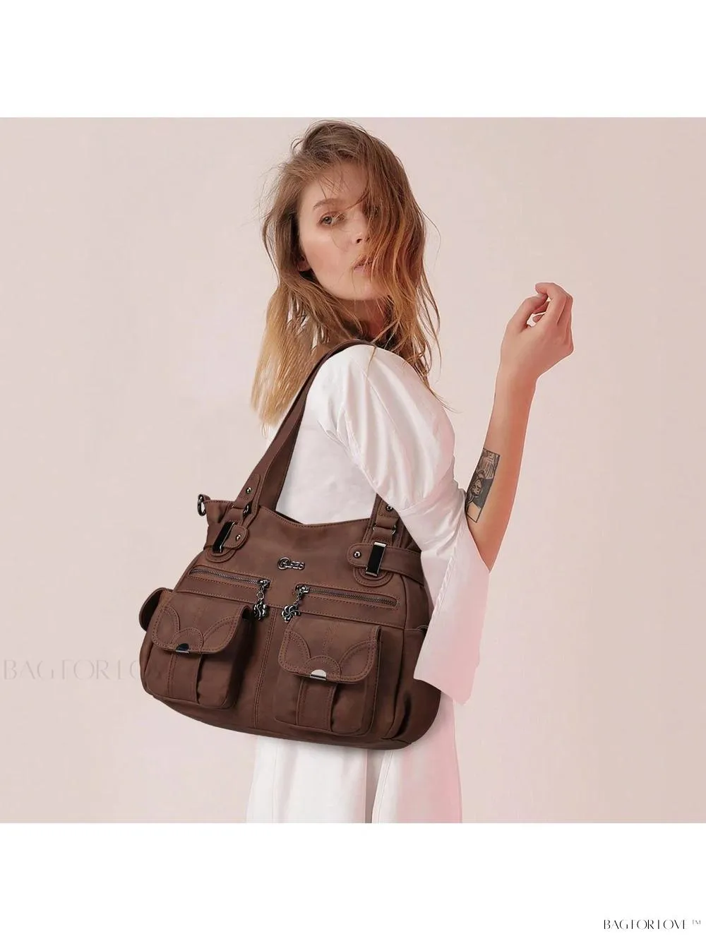 BagForLove - Large Soft PU Leather Tote Bag for Women