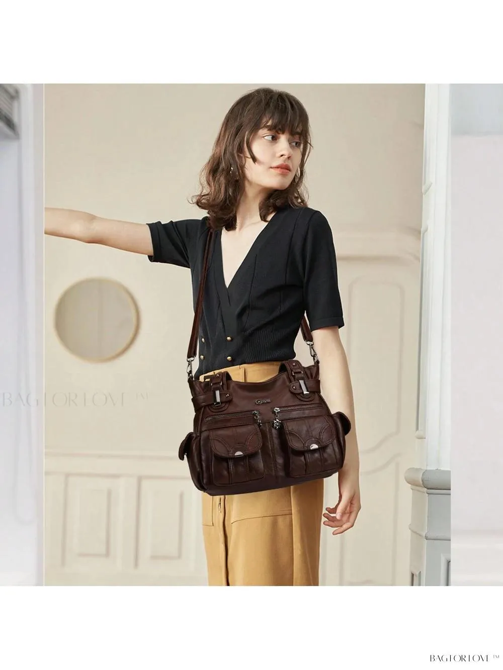 BagForLove - Large Soft PU Leather Tote Bag for Women