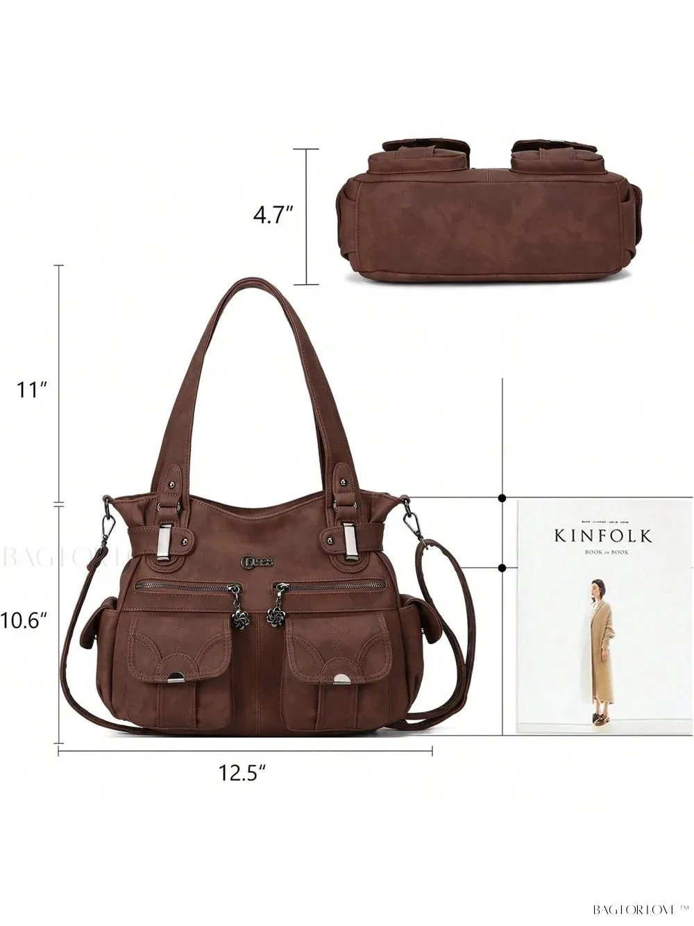 BagForLove - Large Soft PU Leather Tote Bag for Women