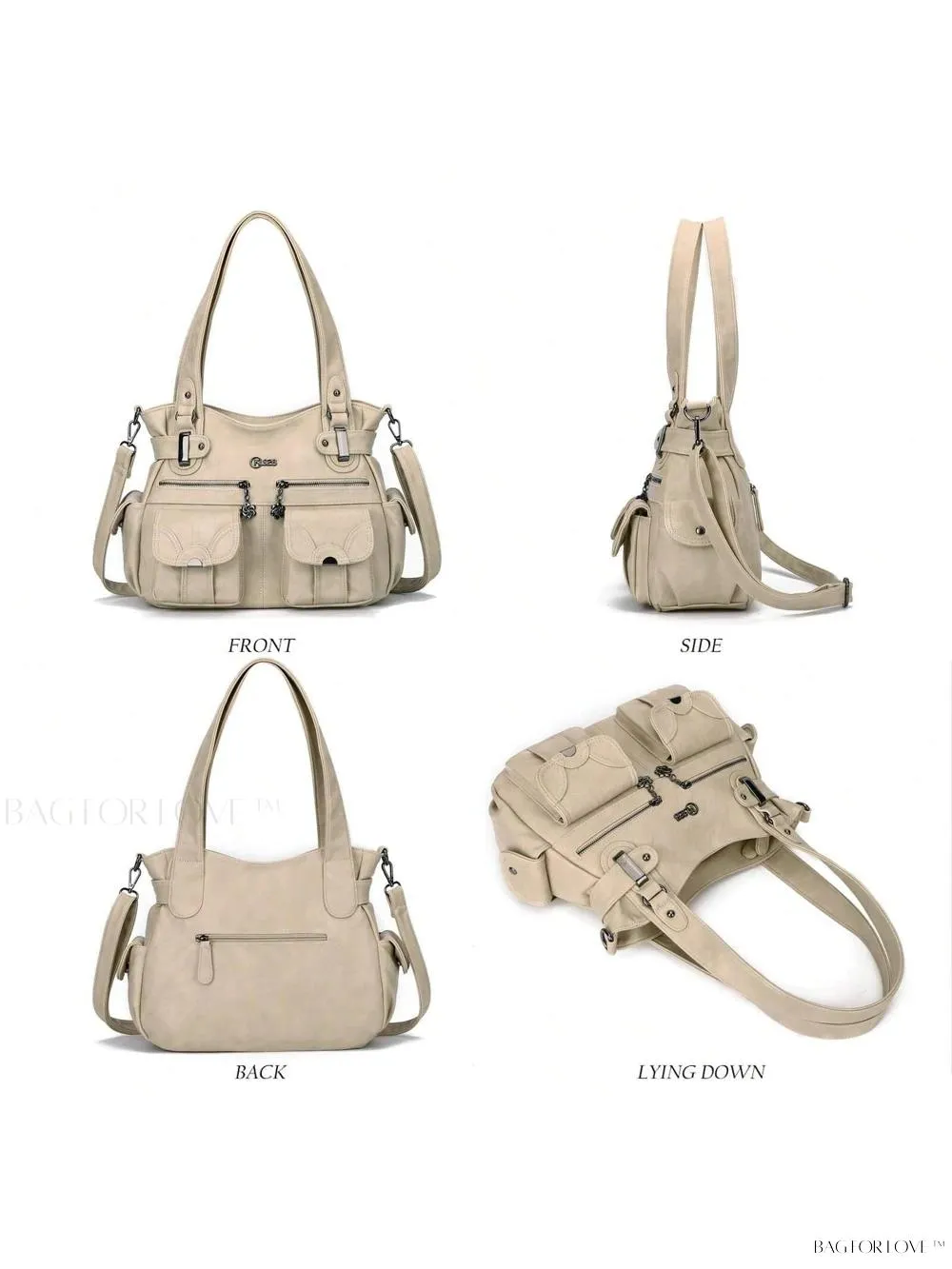 BagForLove - Luxury Tote Bag for Women - Soft PU Leather and Multiple Pockets
