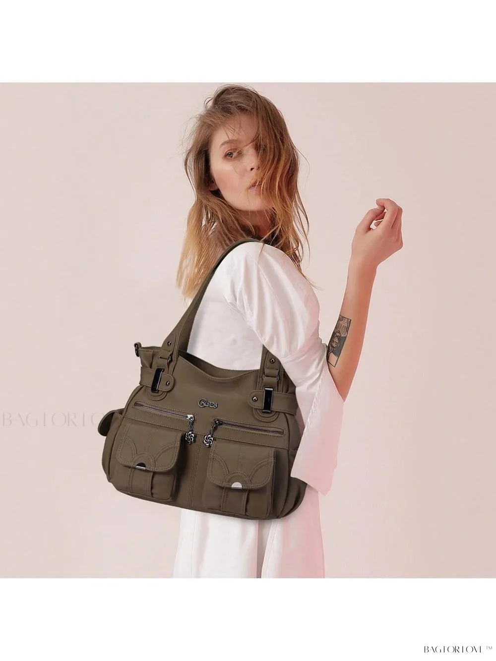 BagForLove - Luxury Tote Bag for Women - Soft PU Leather and Multiple Pockets