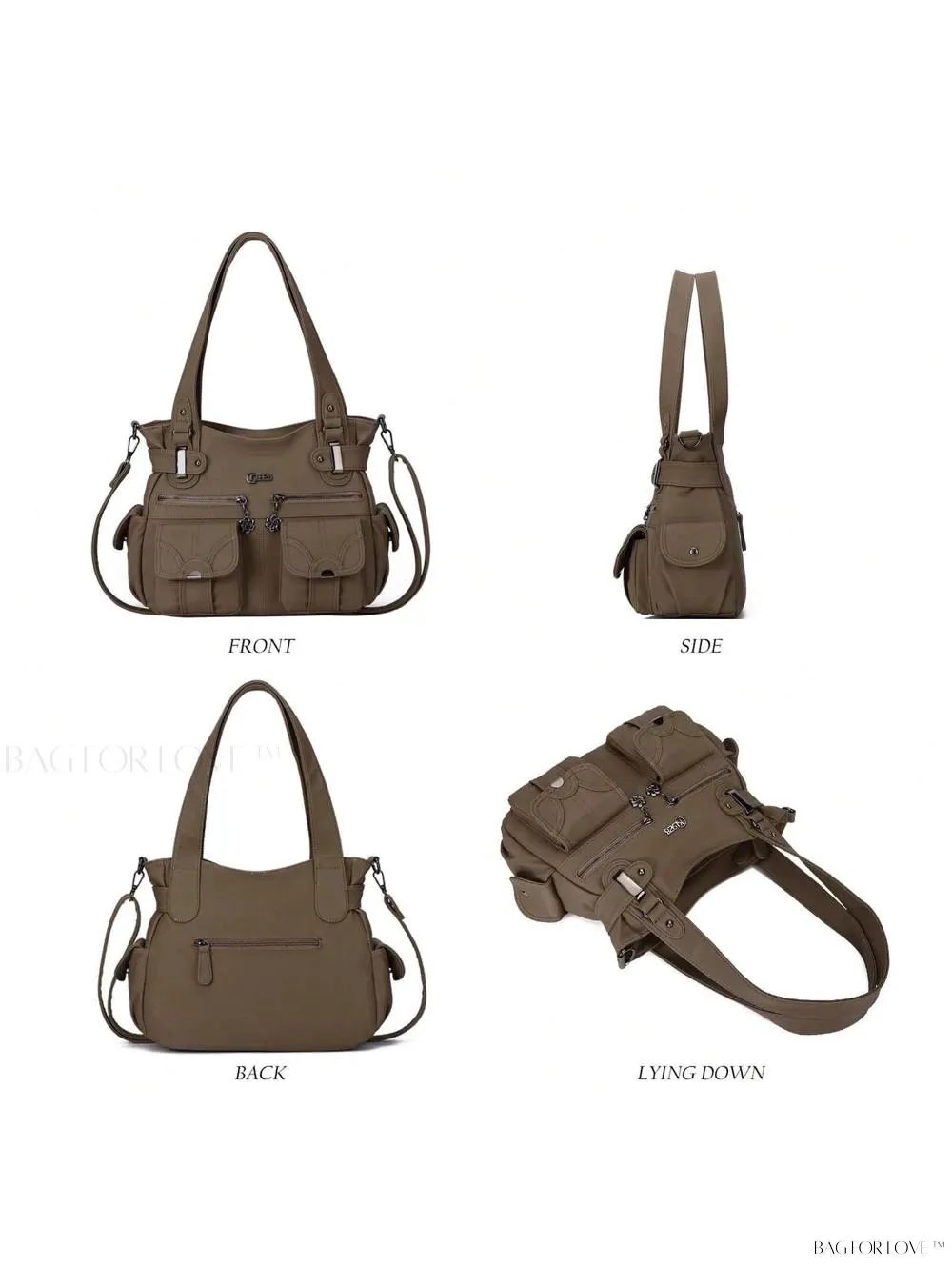 BagForLove - Luxury Tote Bag for Women - Soft PU Leather and Multiple Pockets