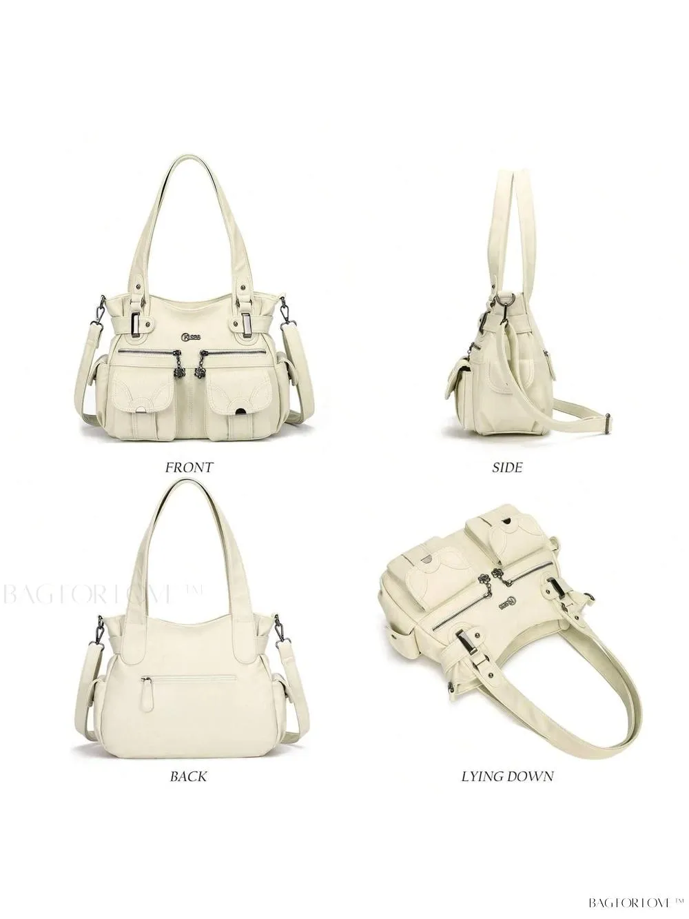 BagForLove - Luxury Tote Bag for Women - Soft PU Leather and Multiple Pockets
