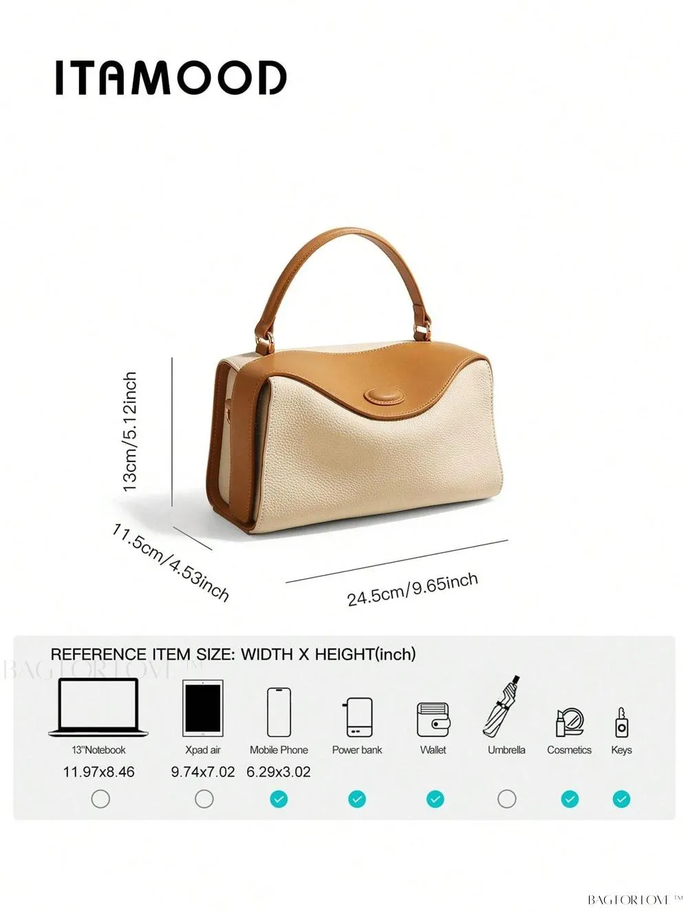 BagForLove - New Arrival Top Layer Cowhide Handbag with Shoulder Strap