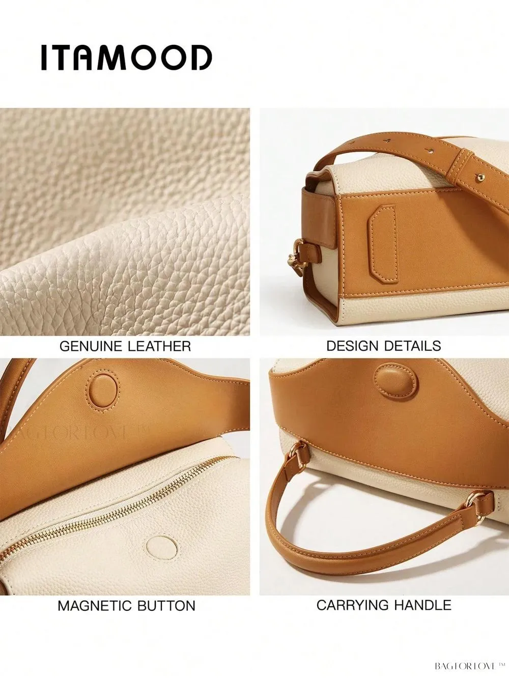 BagForLove - New Arrival Top Layer Cowhide Handbag with Shoulder Strap