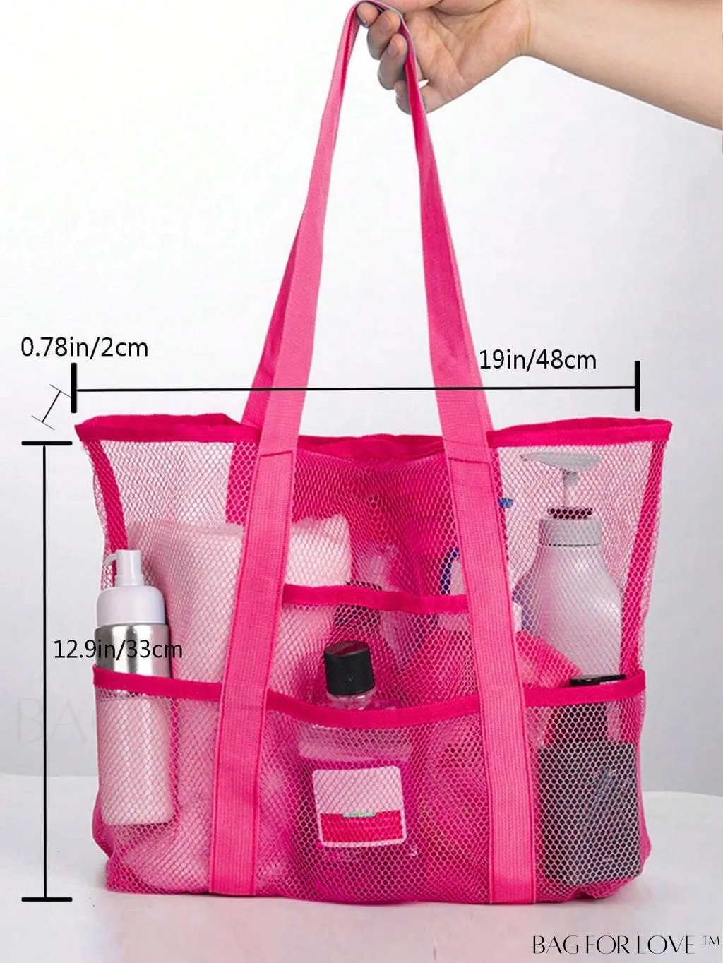 BagForLove - Premium Swim Tote Bag: Ultra-Spacious Mesh Beach Handbag & Shoulder Bag for Outdoor & Pool