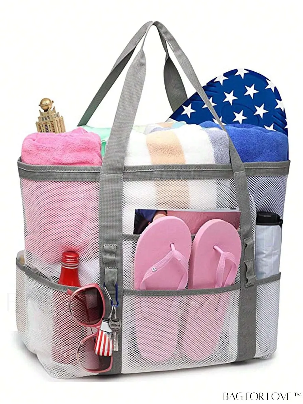 BagForLove - Premium Swim Tote Bag: Ultra-Spacious Mesh Beach Handbag & Shoulder Bag for Outdoor & Pool