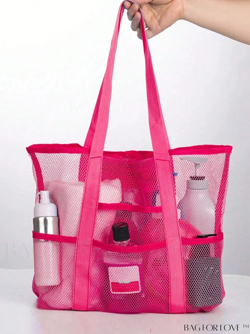 BagForLove - Premium Swim Tote Bag: Ultra-Spacious Mesh Beach Handbag & Shoulder Bag for Outdoor & Pool