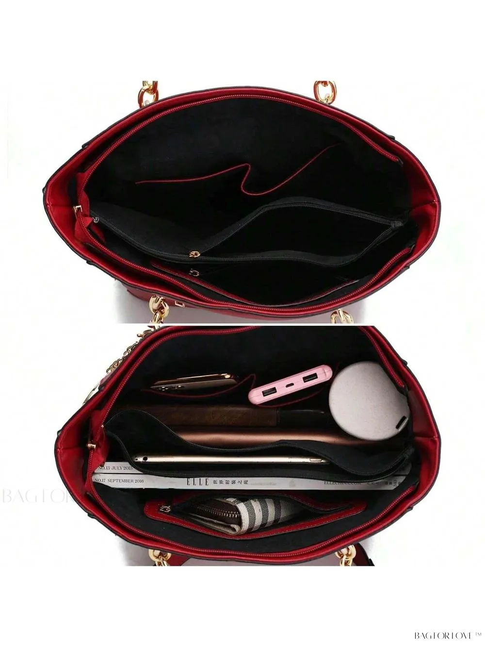 BagForLove - Rochelle Collection Color Block Large Capacity Handbag