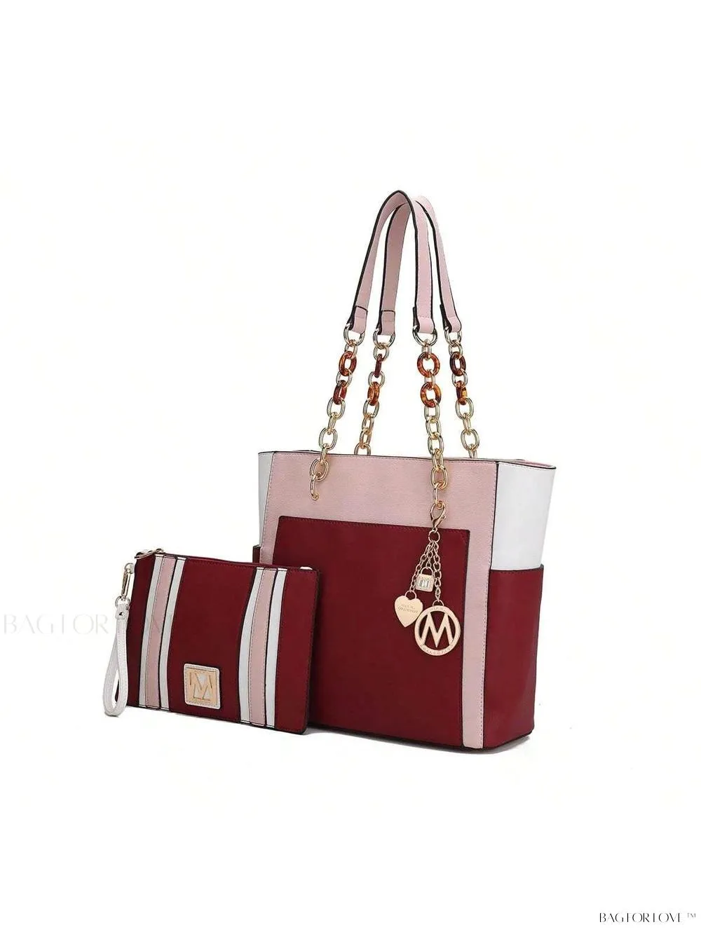 BagForLove - Rochelle Collection Color Block Large Capacity Handbag