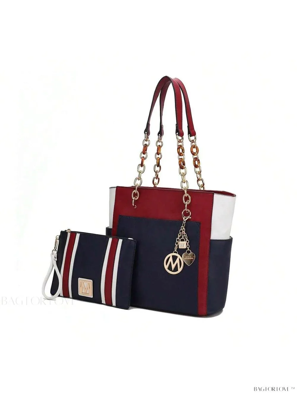 BagForLove - Rochelle Collection Color Block Large Capacity Handbag