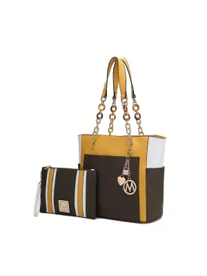 BagForLove - Rochelle Collection Color Block Large Capacity Handbag